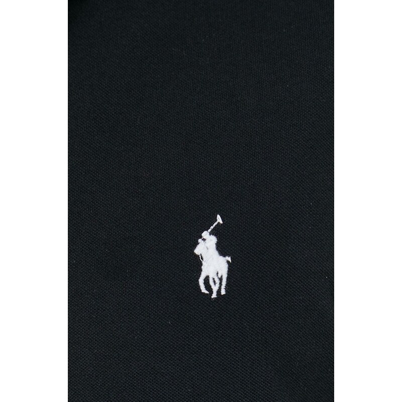 Pamučna košulja Polo Ralph Lauren za muškarce, boja: crna, regular, o button-down ovratnikom