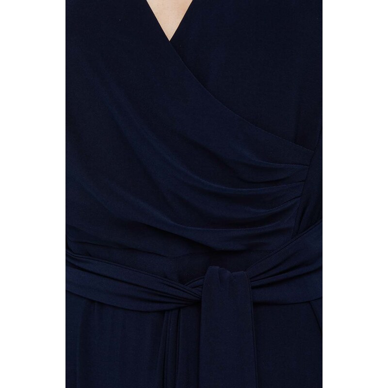 Haljina Lauren Ralph Lauren boja: tamno plava, mini, širi se prema dolje
