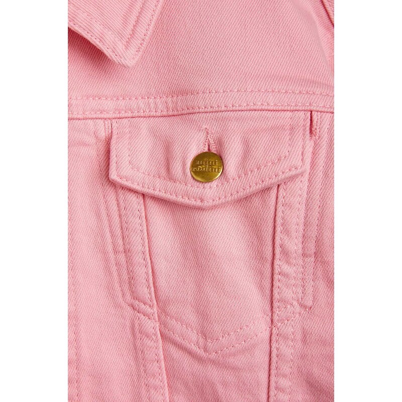 Pamučna traper jakna Mini Rodini boja: ružičasta