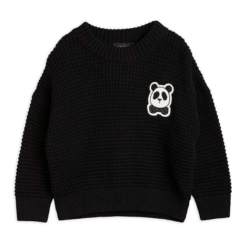 Dječji pamučni pulover Mini Rodini boja: crna