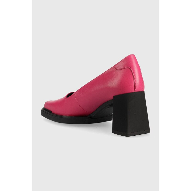 Kožne salonke Vagabond Shoemakers EDWINA boja: ružičasta, s debelom potpeticom, 5310.101.46
