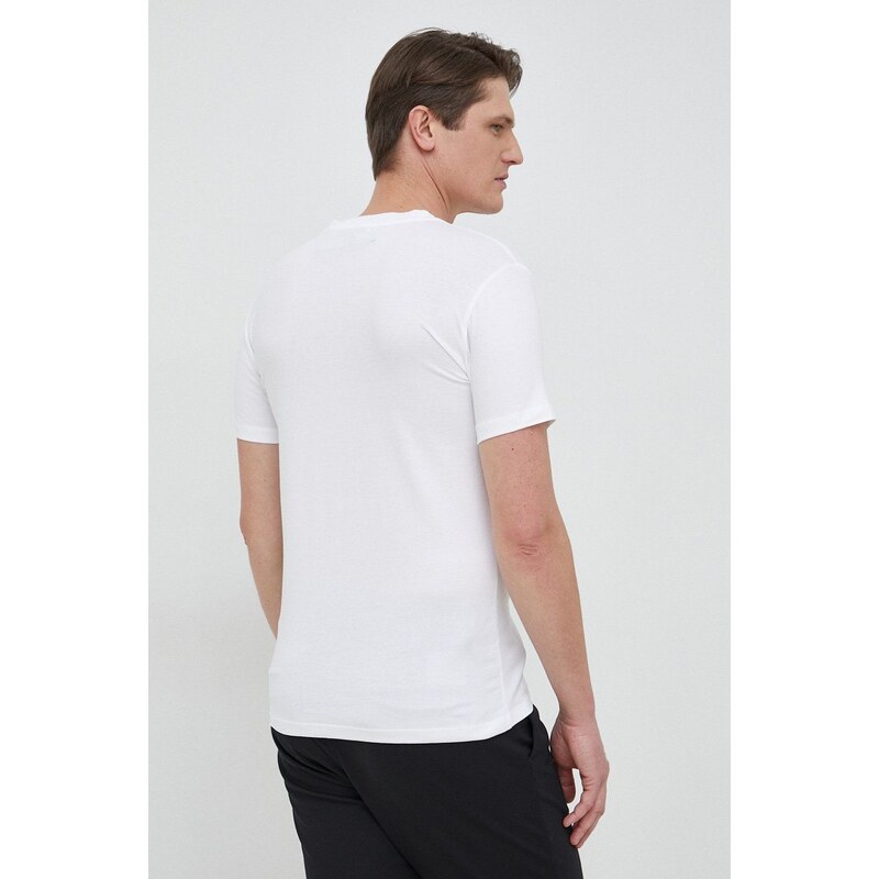 Majica kratkih rukava Trussardi za muškarce, boja: bijela, glatki model