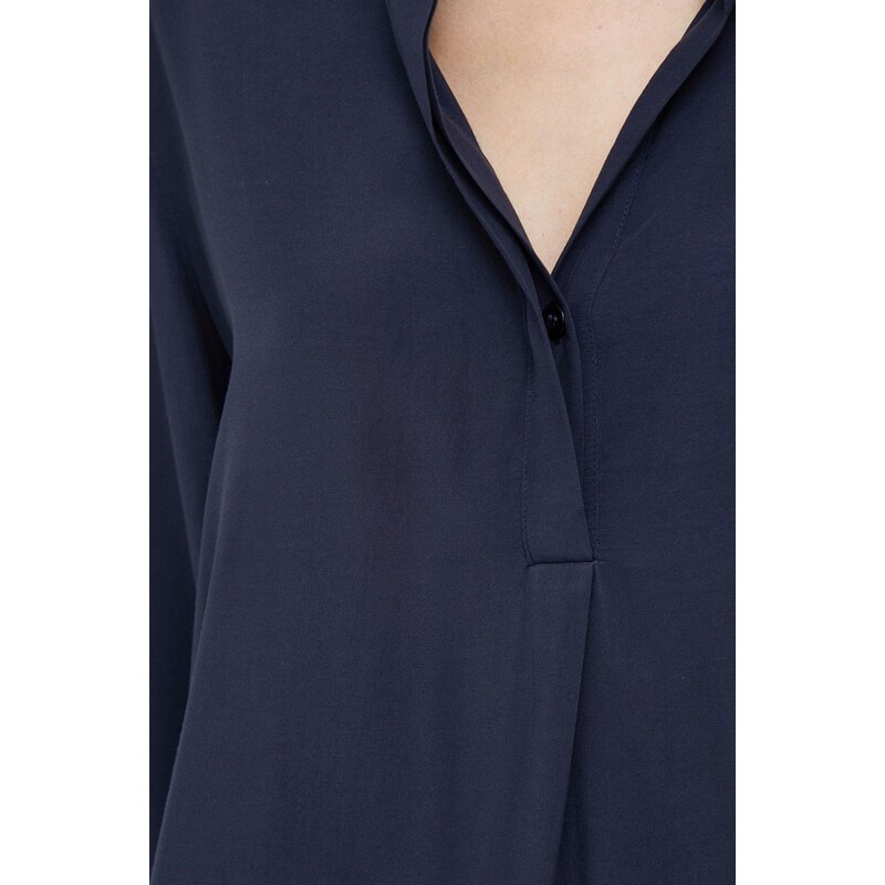 Bluza Seidensticker za žene, boja: tamno plava, glatka