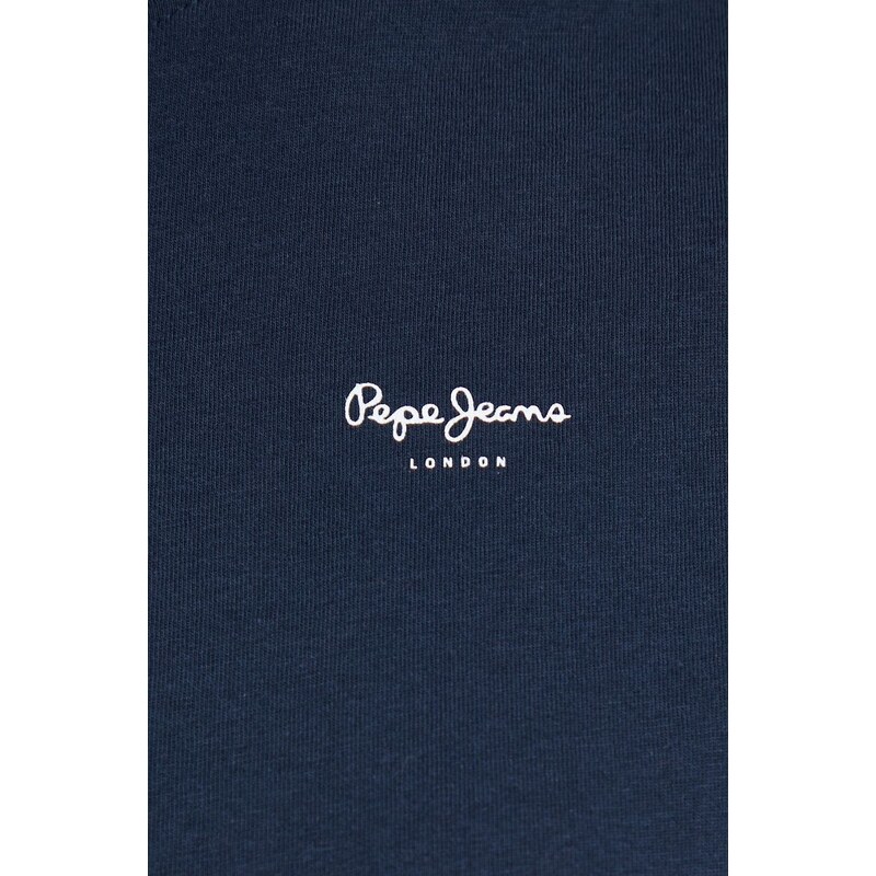 Pamučna majica Pepe Jeans Wimani boja: tamno plava