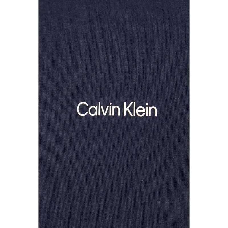 Dukserica Calvin Klein za muškarce, boja: tamno plava, s kapuljačom, glatka