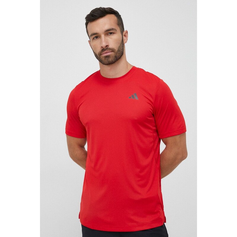 Majica kratkih rukava za trening adidas Performance Club boja: crvena, jednobojni model