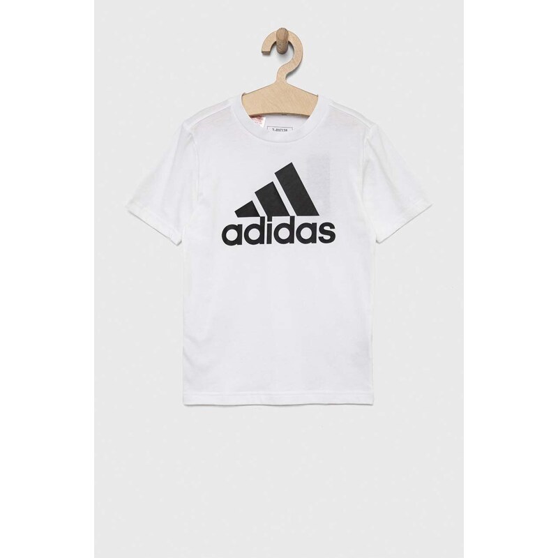 Dječja pamučna majica kratkih rukava adidas U BL boja: bijela, s tiskom
