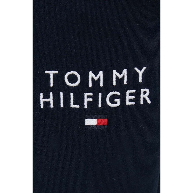 Donji dio trenirke Tommy Hilfiger boja: tamno plava, s aplikacijom
