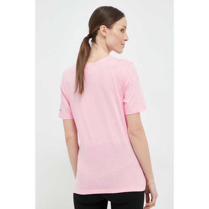 Majica kratkih rukava Columbia za žene, boja: ružičasta