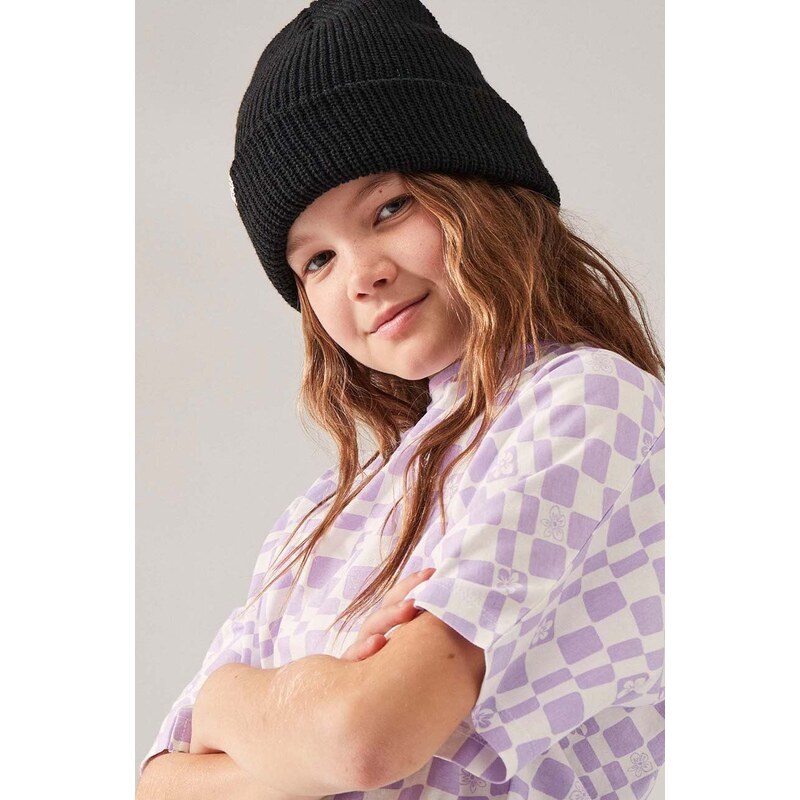 Dječja pamučna majica kratkih rukava Roxy boja: ljubičasta