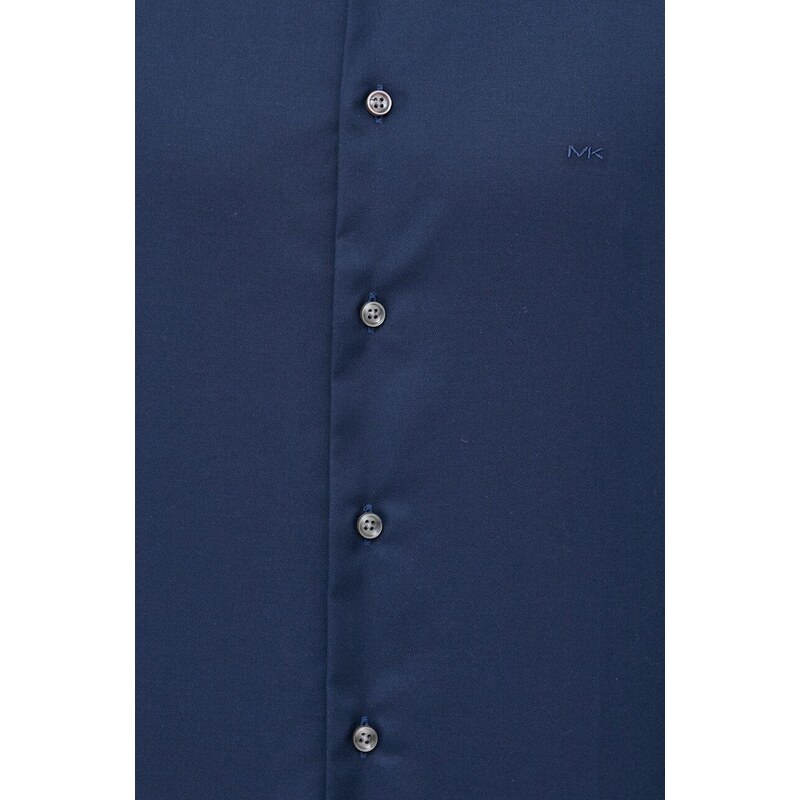 Košulja Michael Kors za muškarce, boja: tamno plava, slim, s klasičnim ovratnikom