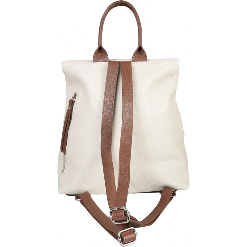 Luksuzna Talijanska torba od prave kože VERA ITALY "Piarata", boja bež, 32x35cm