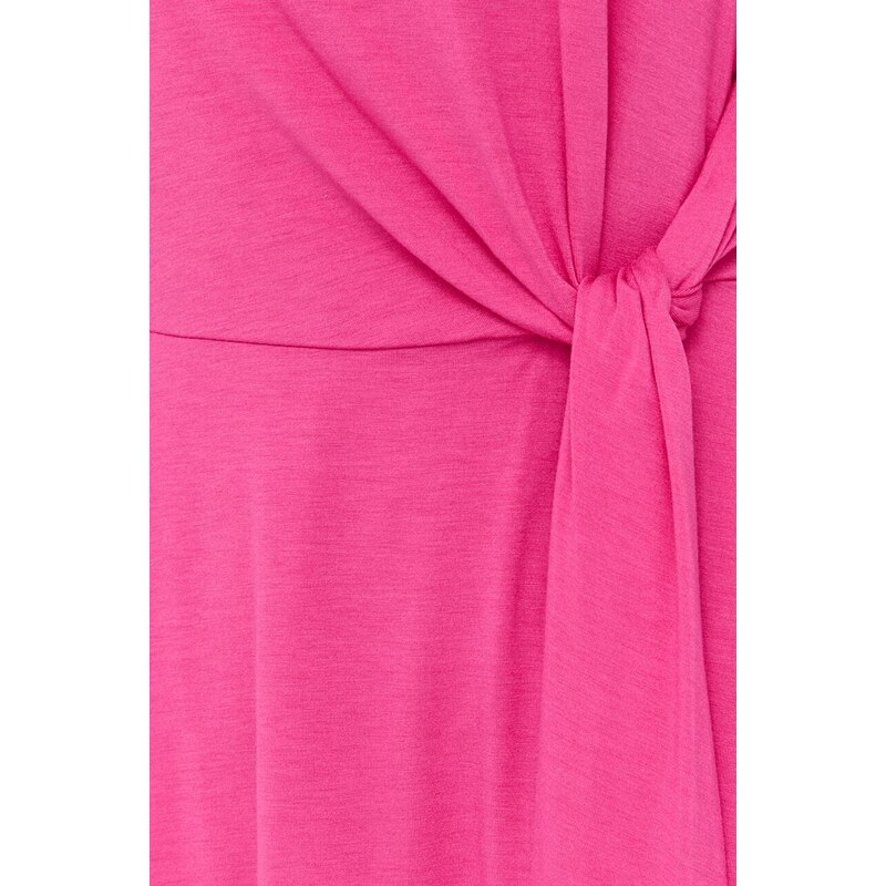 Haljina Patrizia Pepe boja: ružičasta, mini, širi se prema dolje