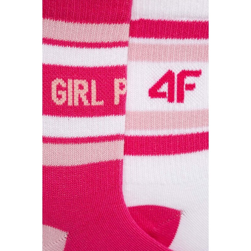 Dječje čarape 4F 2-pack boja: ružičasta