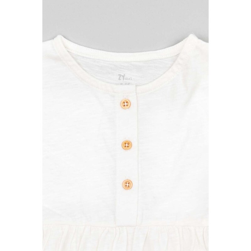 Dječja pamučna majica kratkih rukava zippy boja: bijela