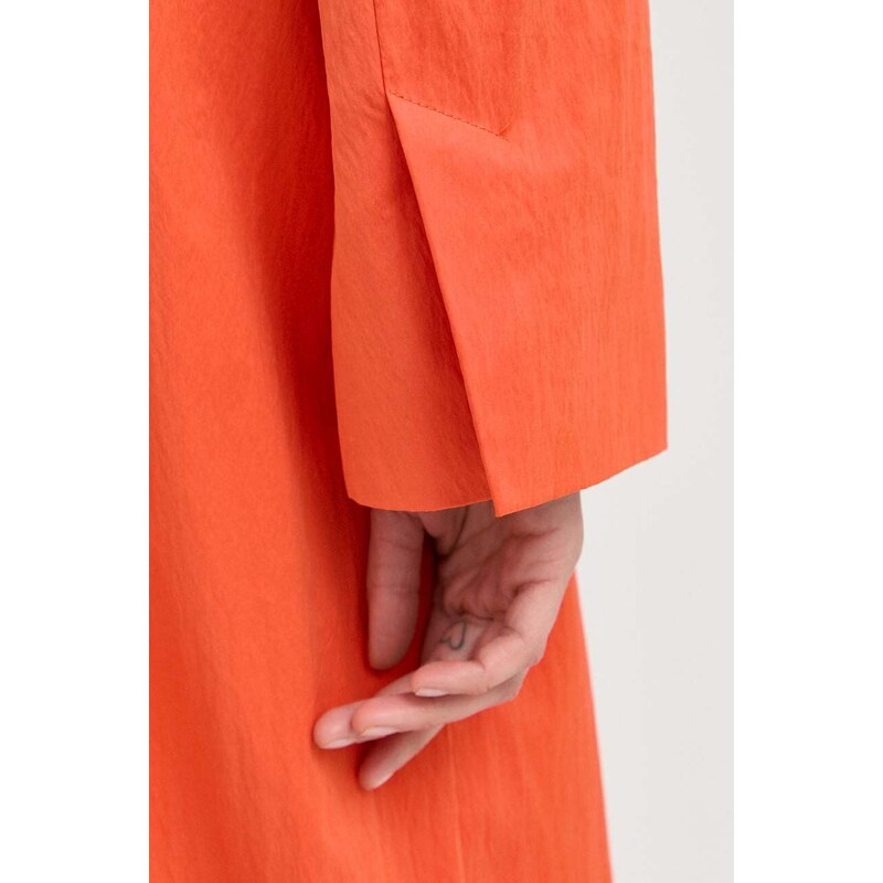 Kaput Notes du Nord za žene, boja: narančasta, za prijelazno razdoblje, kopčanje u dva reda