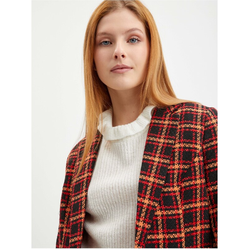 Orsay Black-red ladies plaid jacket - Ladies