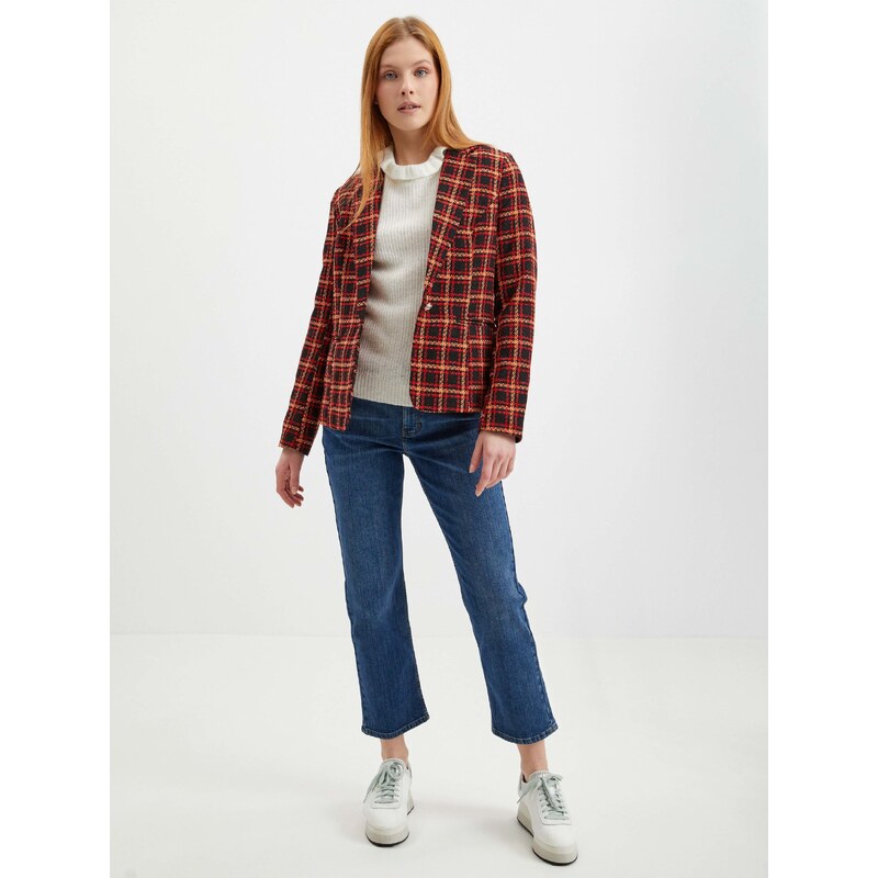 Orsay Black-red ladies plaid jacket - Ladies