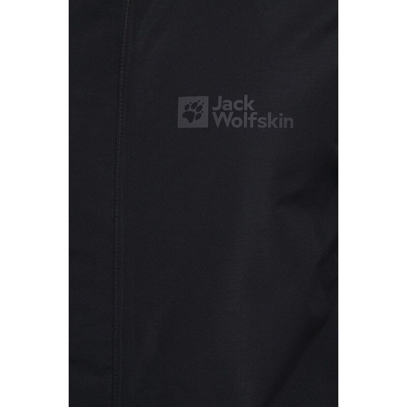 Outdoor jakna Jack Wolfskin Stormy Point boja: crna