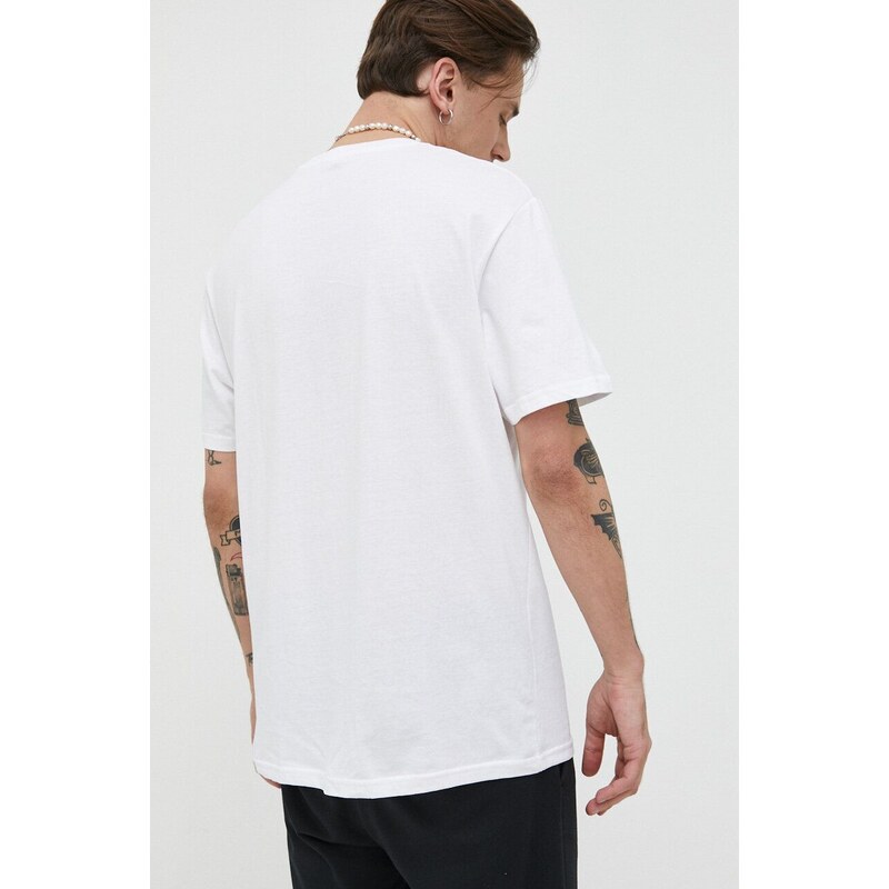 Pamučna majica Volcom boja: bijela, glatki model