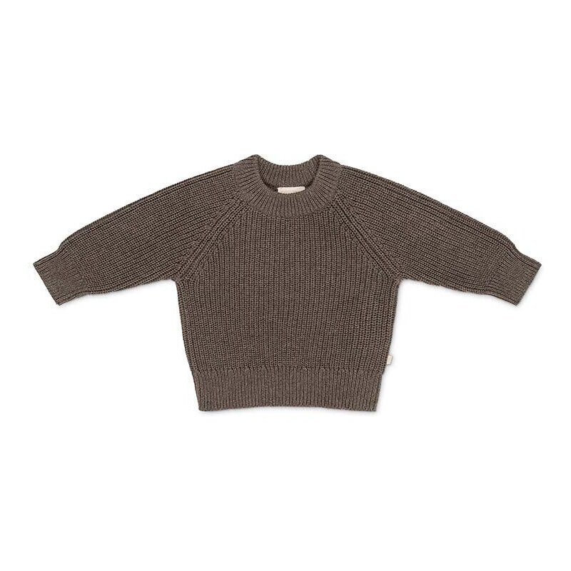 Dječji pamučni pulover That's mine FLO50 boja: smeđa, FLO