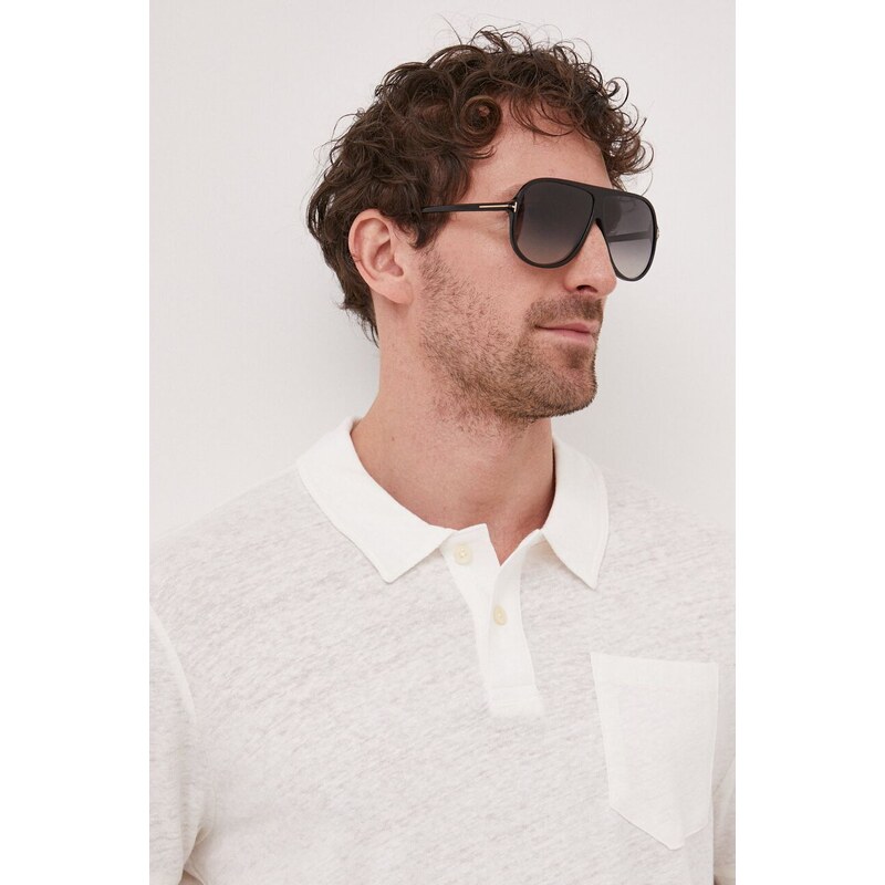 Sunčane naočale Tom Ford za muškarce, boja: crna