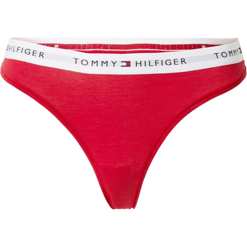 Tommy Hilfiger Underwear Tanga gaćice mornarsko plava / siva / krvavo crvena / bijela