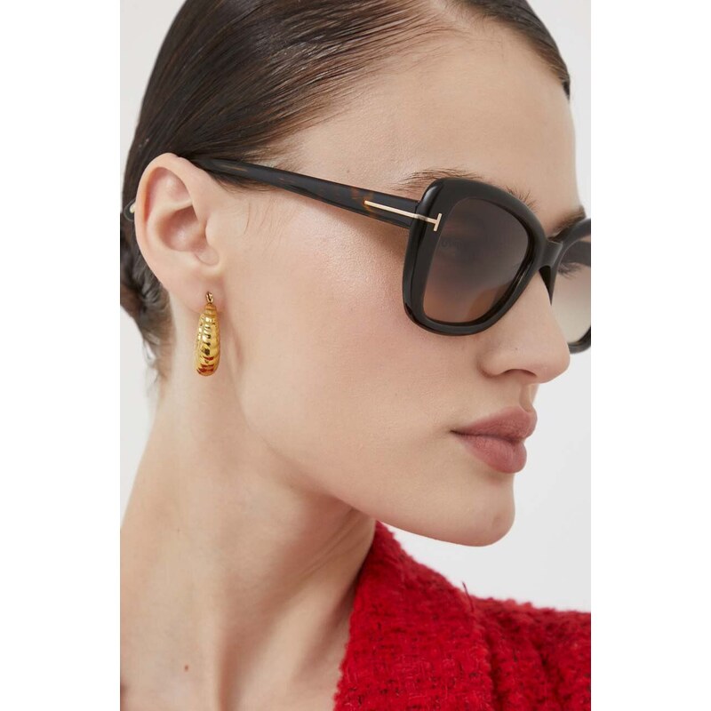 Sunčane naočale Tom Ford za žene, boja: smeđa