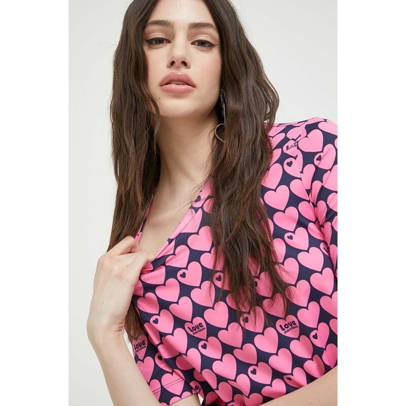 Majica kratkih rukava Love Moschino za žene, boja: ružičasta