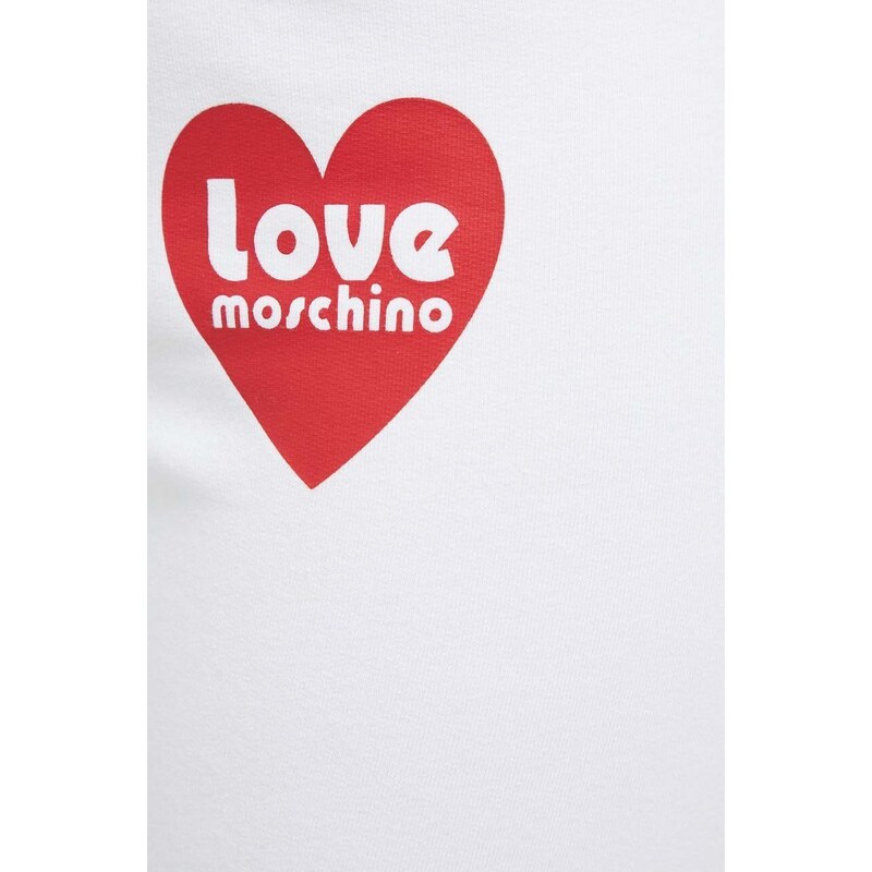 Donji dio trenirke Love Moschino boja: bijela, s tiskom