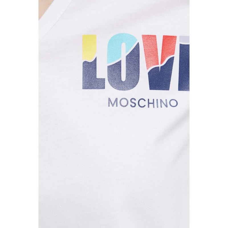 Majica kratkih rukava Love Moschino za žene, boja: bijela