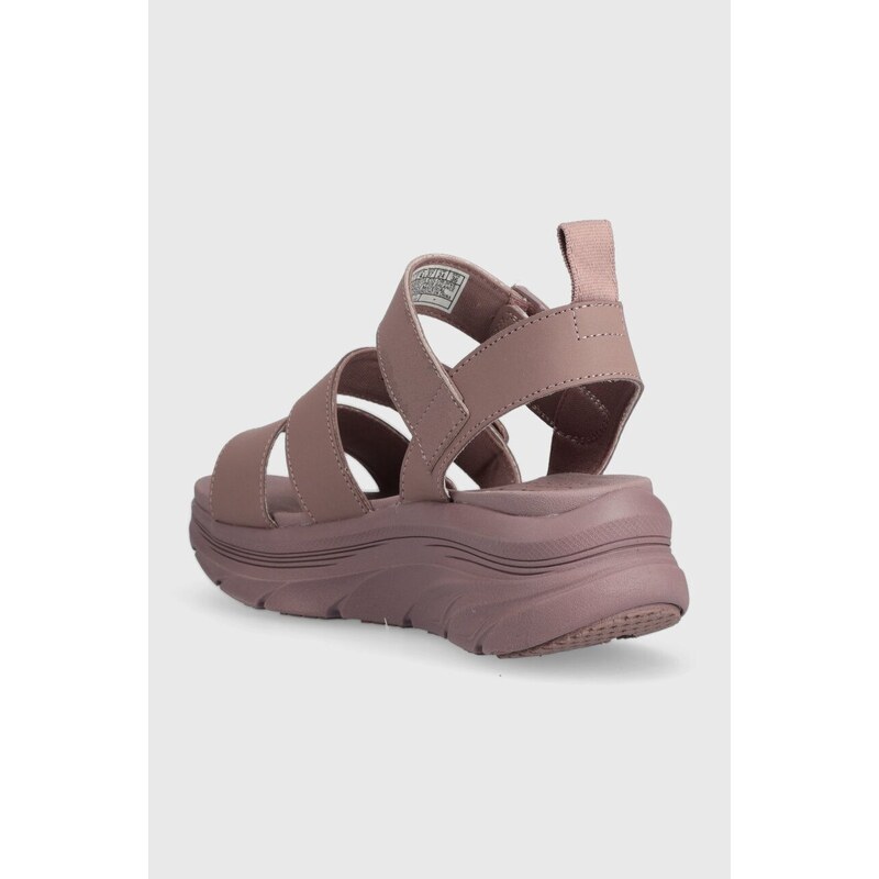 Sandale Skechers RELAXED FIT za žene, boja: ružičasta, s platformom