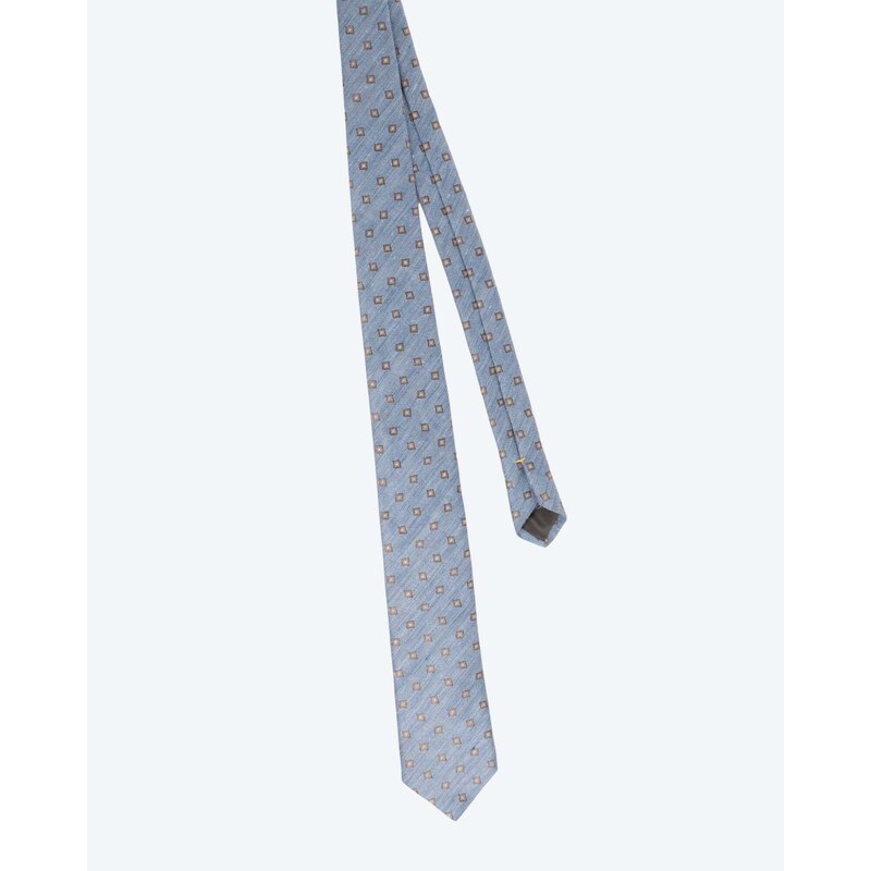 CANALI Linen tie with micro designs
