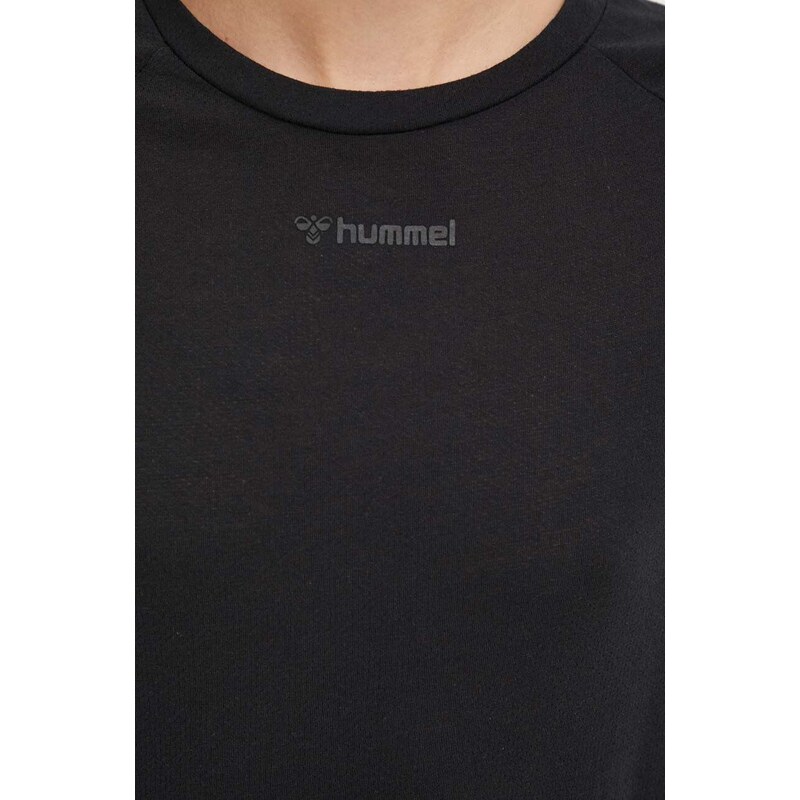 Majica dugih rukava za trening Hummel Vanja boja: crna