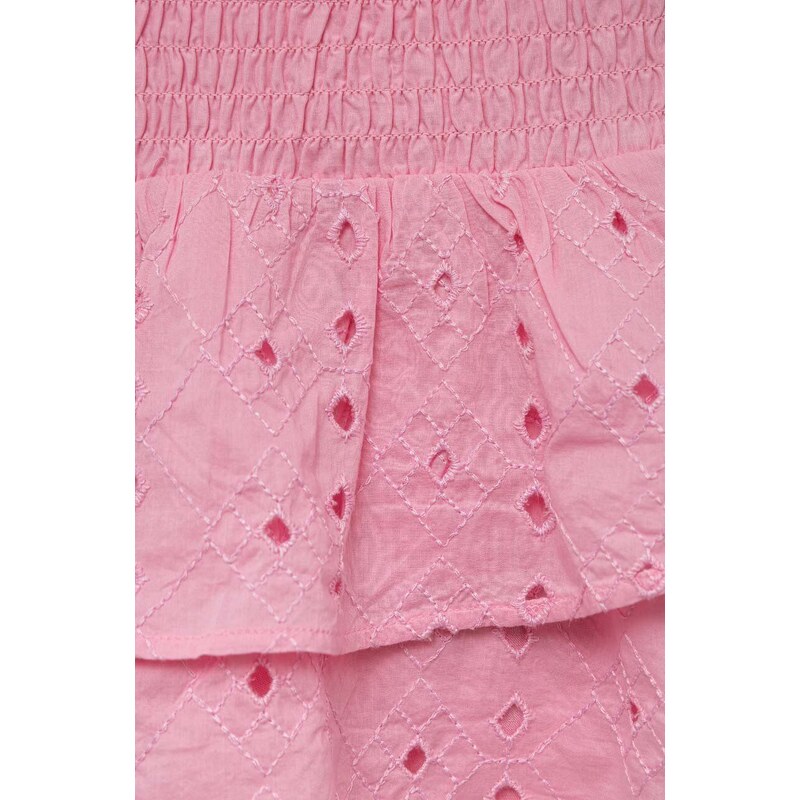 Dječje pamučna haljina Abercrombie & Fitch boja: ružičasta, mini, širi se prema dolje
