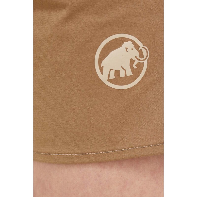 Kratke outdoor hlače Mammut Hiking boja: bež, glatki materijal, srednje visoki struk