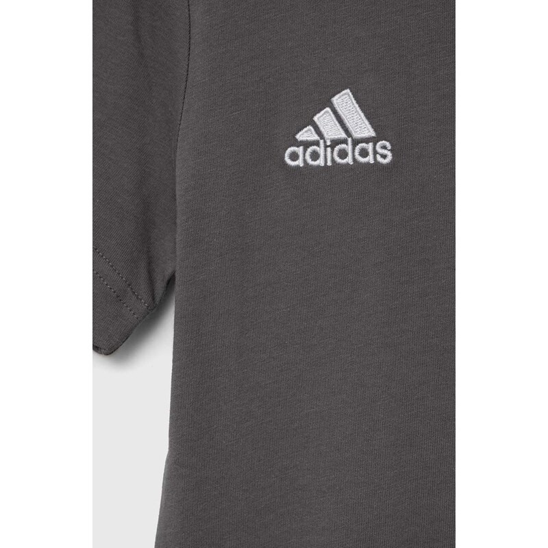 Dječja pamučna majica kratkih rukava adidas Performance ENT22 TEE Y boja: siva, s aplikacijom