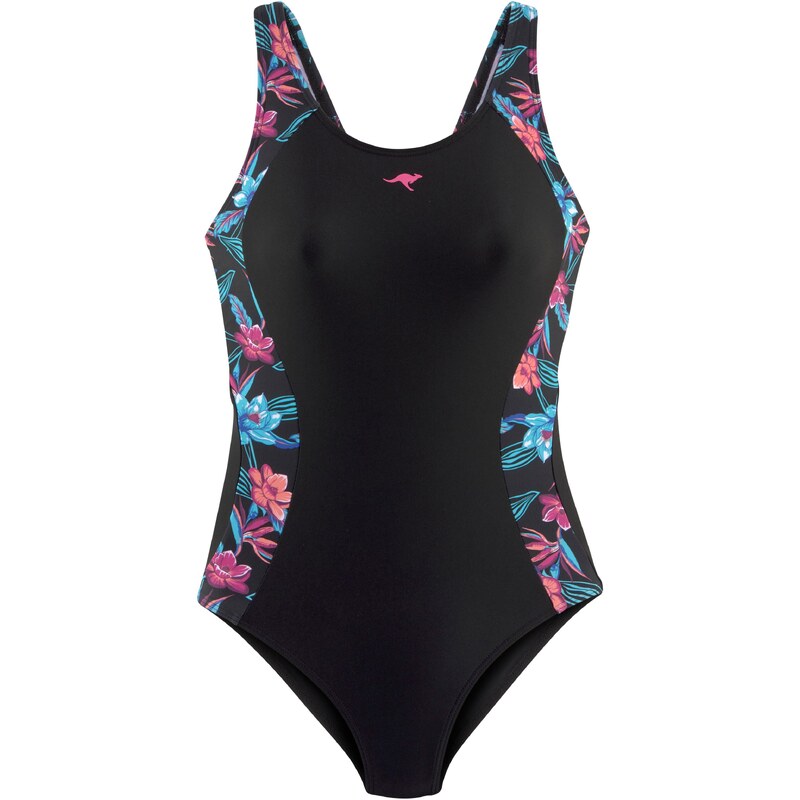 KangaROOS Sportski kupaći kostim svijetloplava / roza / crna