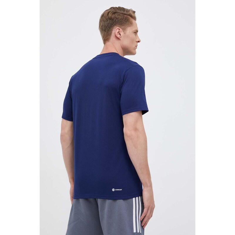 Majica kratkih rukava za trening adidas Performance Train Essentials Feelready boja: tamno plava, glatki model
