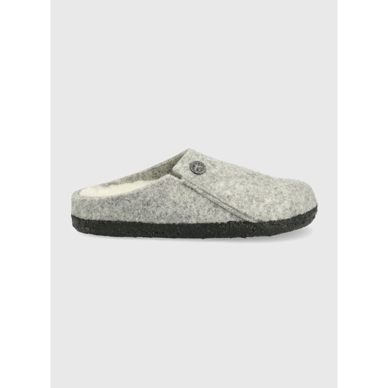 Dječje vunene papuče Birkenstock boja: siva