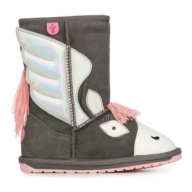 Dječje cipele za snijeg od brušene kože Emu Australia Pegasus boja: siva