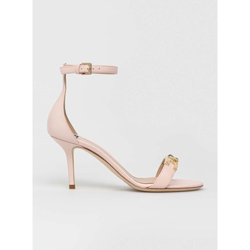 Kožne sandale Elisabetta Franchi boja: ružičasta