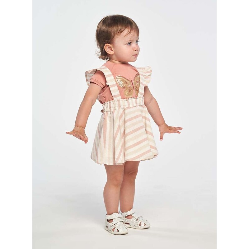 Dječja suknja Birba&Trybeyond boja: bež, mini, širi se prema dolje