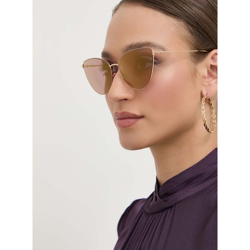 Sunčane naočale Tom Ford za žene, boja: ružičasta