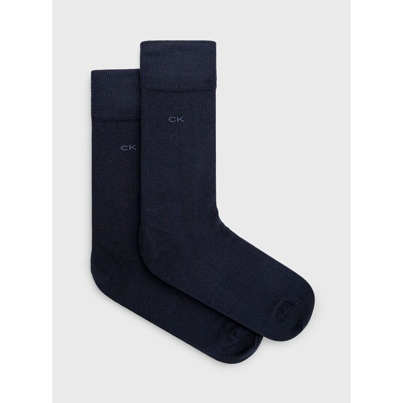 Čarape Calvin Klein 2-pack za muškarce, boja: tamno plava