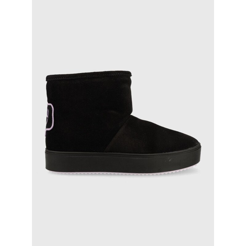 Cipele za snijeg od brušene kože Chiara Ferragni Eyelike boja: crna