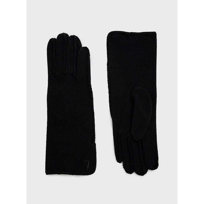 Rukavice Trussardi za žene, boja: crna