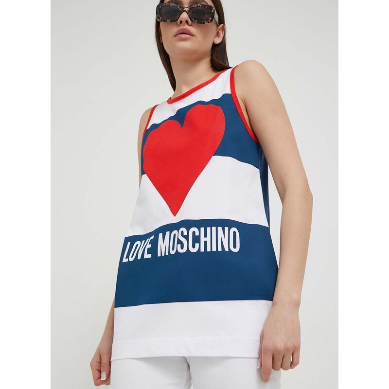 Pamučni top Love Moschino