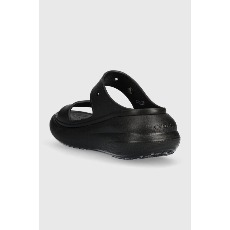 Natikače Crocs Classic Crush Sandal za žene, boja: crna, s platformom, 207670