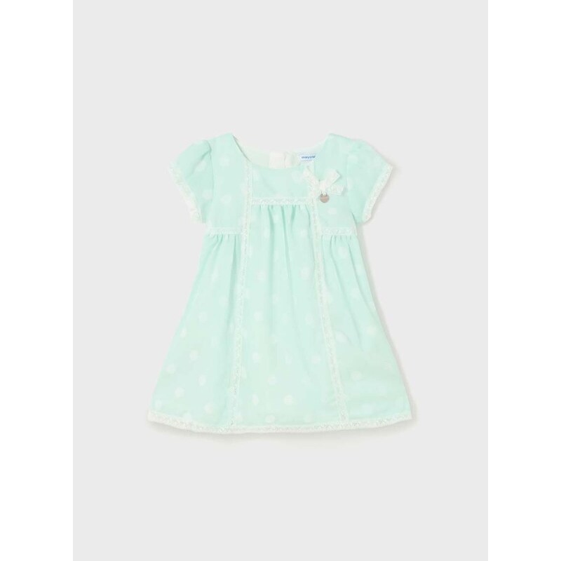 Haljina za bebe Mayoral boja: tirkizna, mini, širi se prema dolje
